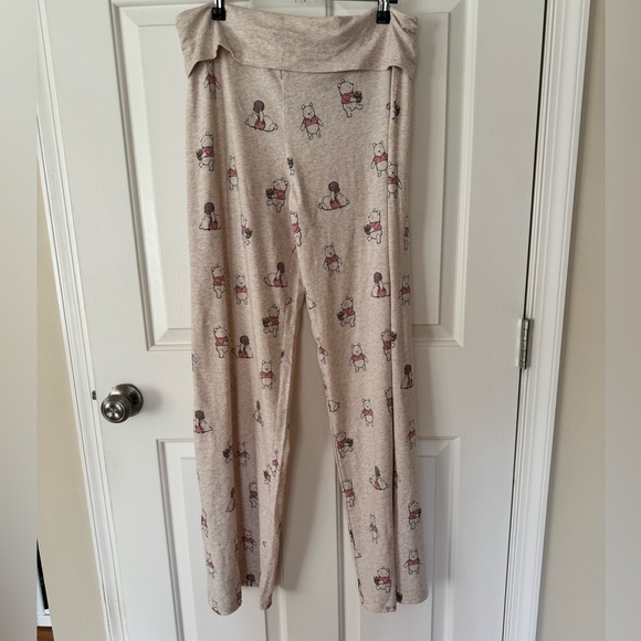 Disney Primark Winnie The Pooh Foldover Waist Pajama Pants, Large - Picture 1 of 7